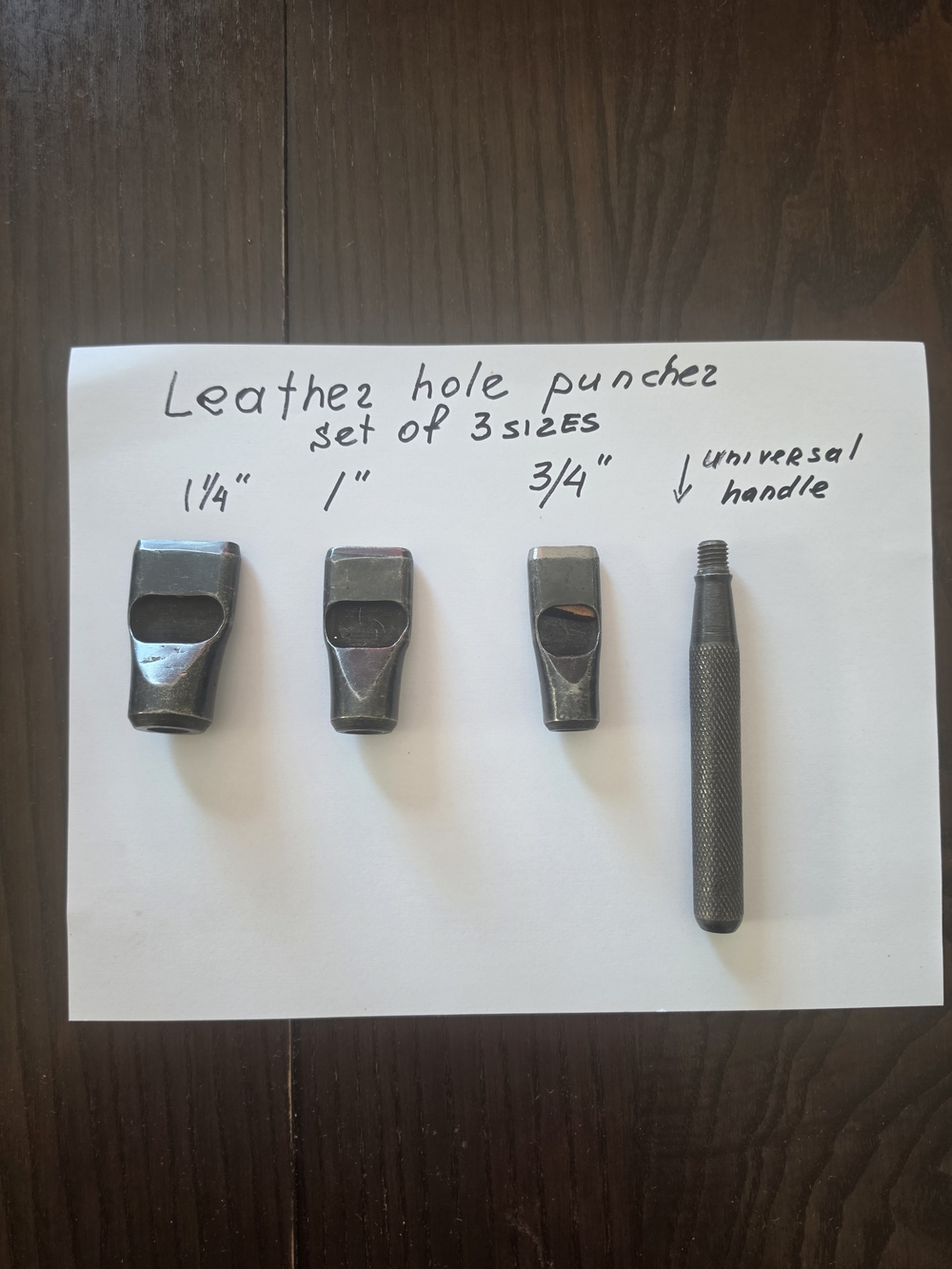 Universal Leather Hole Punch Set - Black